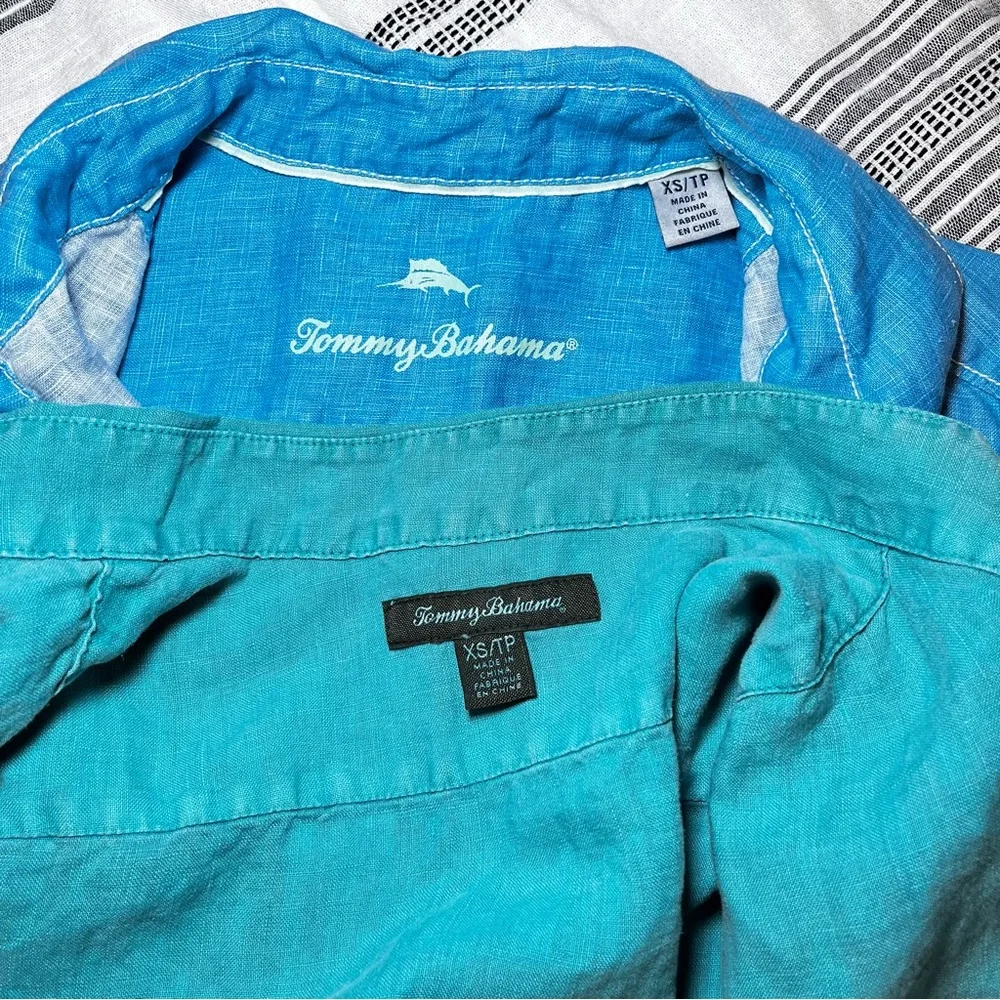 Tommy Bahama Teal and Denim Button Down Shirts - Picture 5 of 16